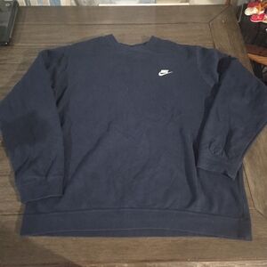 Nike Sportswear Club Fleece Crewneck Sweatshirt Navy Blue 2XL 804340-451 Authent